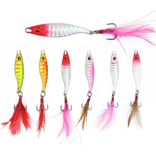 3D Eyes Metal Jing 5/10//15g Long Shot Blade Lure Sinking Vibration Baits Artificial Feather Vibe for Bass Pike Perch Fishing