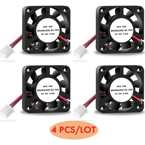 40x40x10mm DC 12V Brushless Cooling Fan with 2 Pin Terminal for Hotend Extruder Heatsinks Creality MK8 3D Printer Cooling Fan