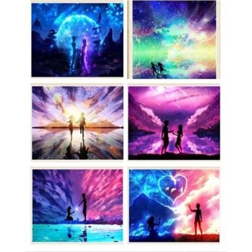 Diamond Mosaic DIY diamond embroidery Landscape sky 5D diamond cross stitch craft Christmas gift