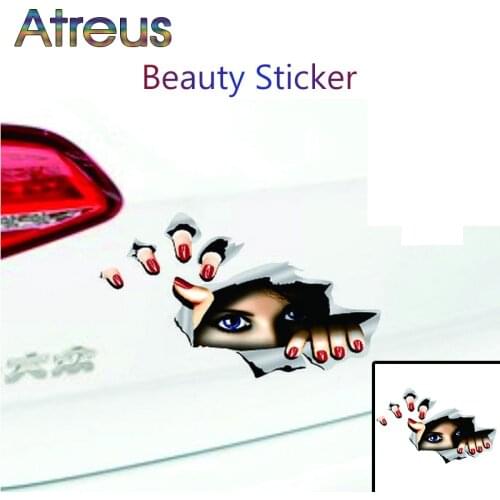 Atreus Car styling 3D funny stickers for Nissan Qashqai J11 Opel Astra J H G Kia Ceed Sorento Skoda Octavia A5 A7 2 Accessories