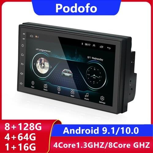 Podofo Android 2 Din Car Radio Multimedia Video Player Universal FM Auto Stereo GPS For Volkswagen Nissan Hyundai Kia Toyota