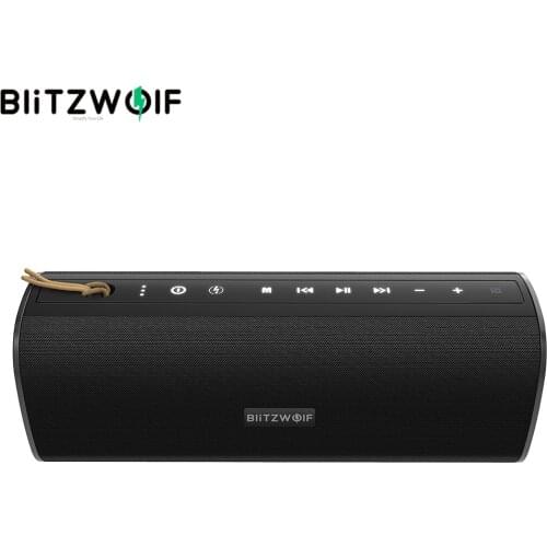 BlitzWolf WA2 20W Wireless Speaker Dual Passive Diaphragm TWS NFC Bass Stereo Outdoor Waterproof Soundbar Microphone