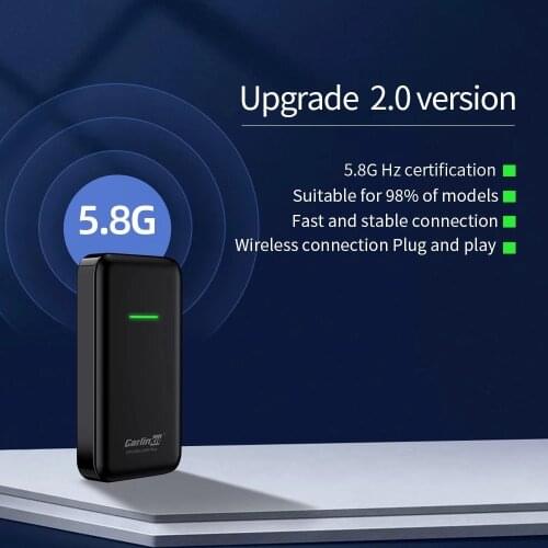 Carlinkit 2.0 Version Wireless Carplay Adapter Dongle For Audi VW Car Original Has Wired Carplay Built-in Wired to Wireless Play