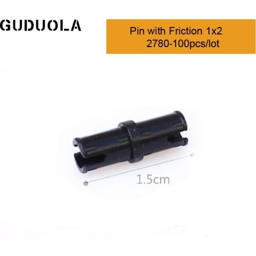 Technic Parts 2780 Technic Pin with Friction 1x2 MOC Technic Pin/Axle Building Block Assembles Particles Toys 100pcs/lot