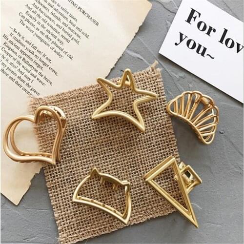 European And American Style Temperament Geometric Starfish Hair Grab Mini Metal Hairpin Hair Accessory For Women