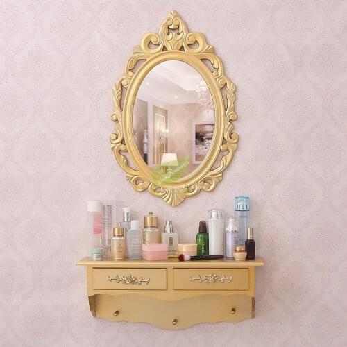 European modern minimalist small apartment mini wall dressing table mirror garden bedroom dressing table