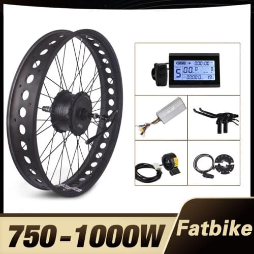 Fat Bike Electric Wheel 52V 1000W Snow Bike Kit 48V 750W Electric Bike Conversion kit 4.0 Wheel ebike kit MXUS XF15Fat Hub Motor