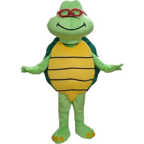 Green Turtle Custom Mascot Costume Adult Size Cosplay Costume With Fan Inside Head For Commercial Advertising promotion