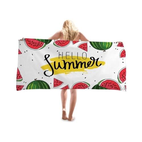 Summer Fruit Series Print Quick Drying Bath Towel Microfiber Portable Outdoor Travel Swimming Surf Beach Towel Fashion Yoga Mat