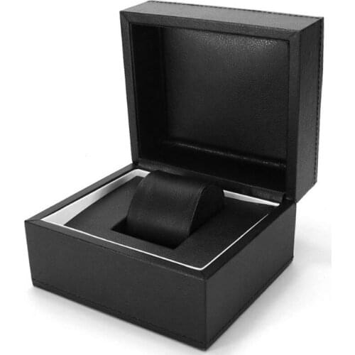 Top PU Leather Watch Storage Box Black Single Watch Case For Men Or Women New Package Jewelry Gift Box Luxury Follow Cases B018