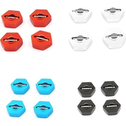 4Pcs Metal 12mm Wheel Hub Hex with Pins for Traxxas 1/16 Slash 4WD E-Revo/VXL Summit VXL RC Car Upgrade Parts
