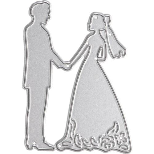 Metal Bride Groom Wedding Cutting Dies Stencils For DIY Scrapbooking
