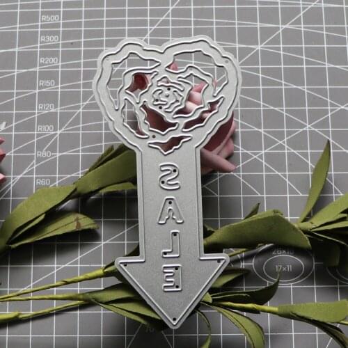 Metal Cutting Dies Cut Die Mold Rose Flower Arrow Sale Words Decoration Scrapbook Paper Craft Knife Mould Blade Punch Stencil