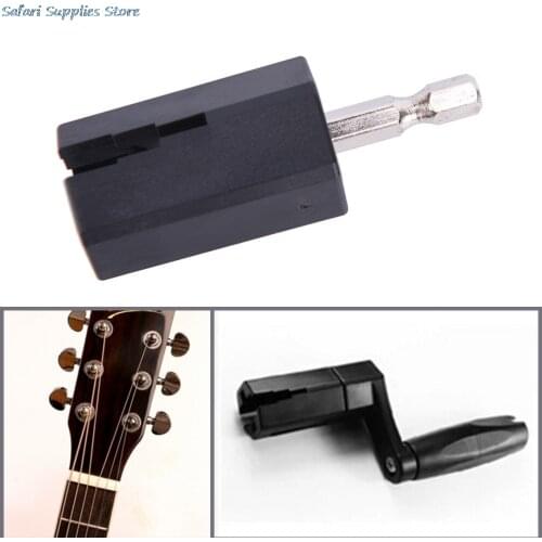 Multifunctional Guitar String Winder Bridge Pin Puller Remover Electric Drill Automatic Hexagonal Bit Luthier Tool
