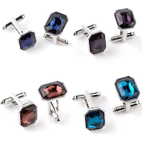 Trendy High Quality Big Crystal Cuffinks New Fashion Luxury Elegant French Shirt Cuffink Button For Men And Women Hot Sale