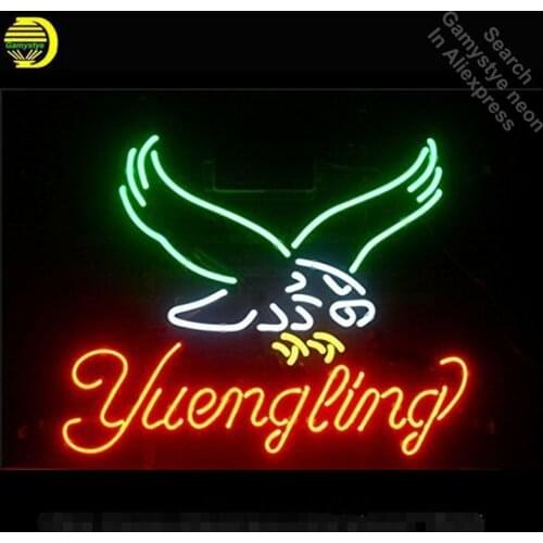 Yuengli Eagle Neon Sign neon bulb Sign Real Glass Tube neon lights Recreation Iconic Sign store Display personalized 17x14