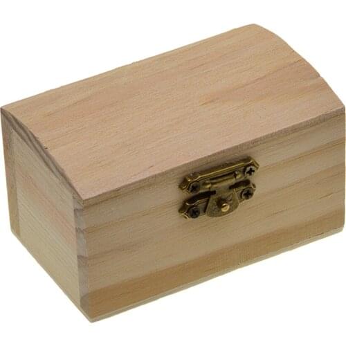 Unfinished Wooden Storage Box Solid Wood Box Jewelry Box Wedding Gift Makeup