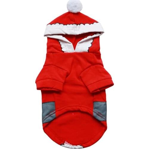 Pet Clothes Winter Warm Thicken Pet Hoodies Santa Claus Clothing Dog Sweater Coat Comfortable Christmas Dog Costume
