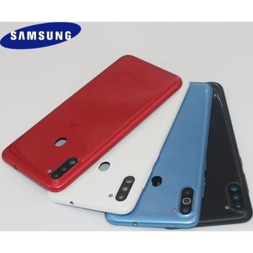 Original Samsung Galaxy A11 A115 SM-A115F/D Housing Case Battery Back Cover Real Door Replacement Repair Parts With Camera Lens