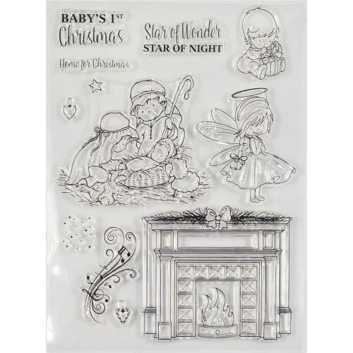 Babys first christmas Transparent clear stamp for DIY Scrapbooking/Card Making/Kids Christmas Fun Decoration Supplies