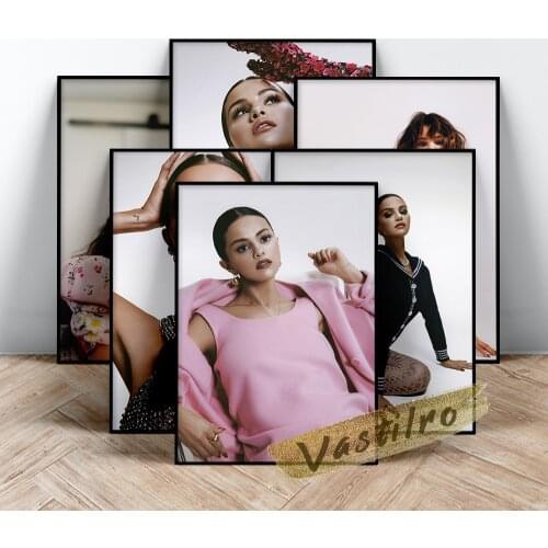 Hot Singer Selena Gomez Poster, Music Female Star Wall Stickers, Beauty Actor Prints Art, Gomez Elegant Goddess Canvas Painting