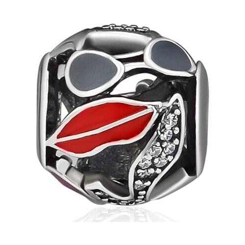 Fits Pandora Charms Bracelets Glamour Love Beads 100% 925 Sterling-Silver-Jewelry Free Shipping DIY Making