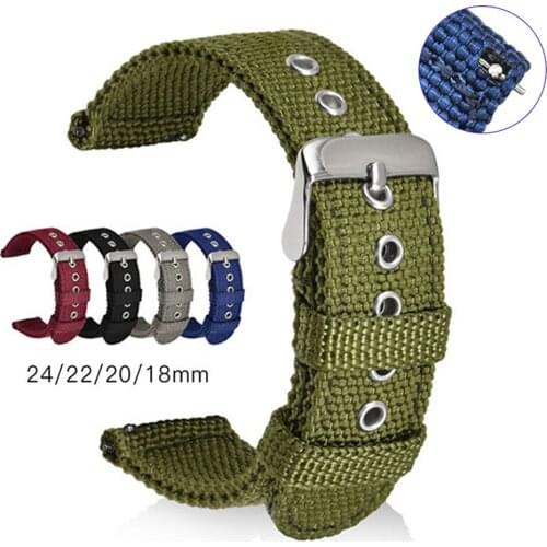 18 20mm 22mm 24mm Nylon Woven Watchband for Samsung Galaxy Watch 42mm 46mm Active2 Gear S2 S3 Quick Release Band Strap Active 2