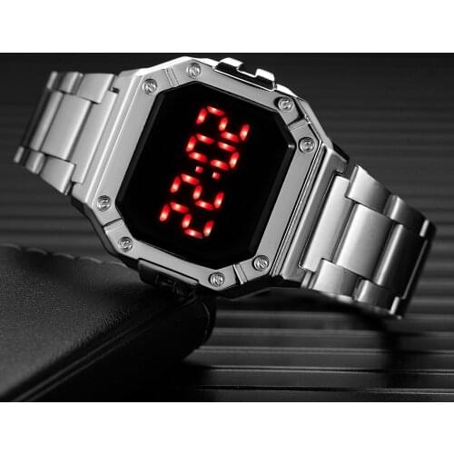 Luxury Brand Womens Sport Led Digital Wrist Watches For Men Women Steel Casual Electronic Watches For Women Reloj Hombre
