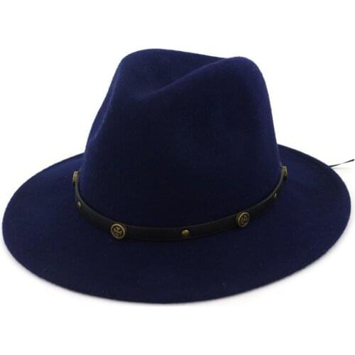 Autumn Men Women sombrero bowler church trilby hats for women Black ribbon bow cap chapeau femme Vintage felt fedora hat HF94