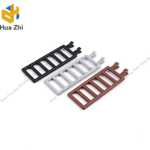 10PCS 6020 Bar 7 x 3 with Double Clips (Ladder)Building Blocks Parts MOC DIY Education Build Toys Brick