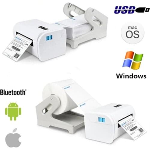 Thermal Barcode Label printers ePacket mini printer USB BluetoothPrinter Print width:40-110mm Electronic Surface Single