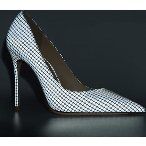 Women Fashion Pumps Nigh Club Stilettos Unisex Autumn Spring Shoes Bestie High Heels Shoes Night Safty Light Reflected Pumps