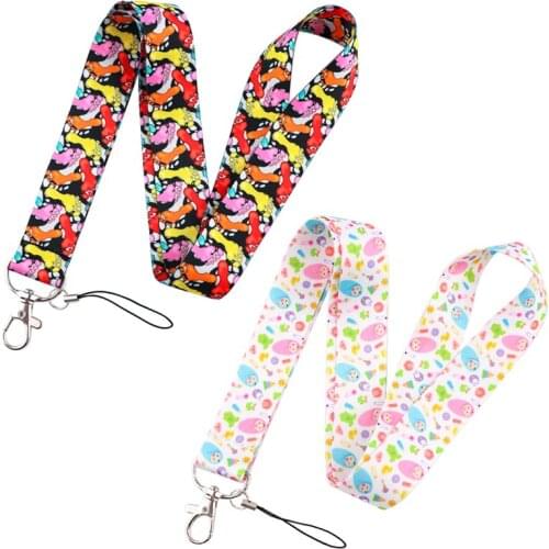 YA344 Baby Footprints Keychains Accessory Mobile Phone USB ID Badge Holder Keys Strap Tag Neck Lanyard For Girls Cute