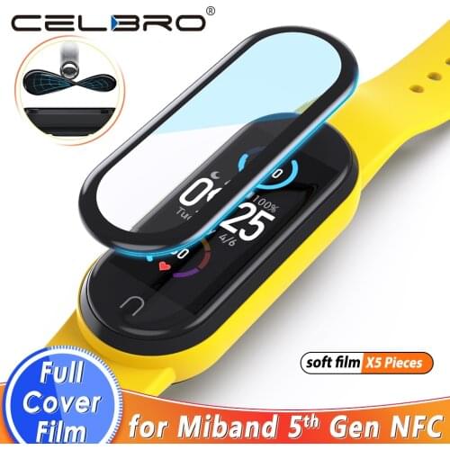 3D HD Tempered Glass For Xiaomi Mi band 5 Screen protector Watch Mi band 5 Protective Glass For Xiaomi Mi band 5 Glass