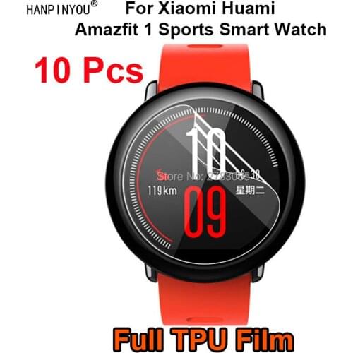 10 Pcs/Lot For Xiaomi Huami Amazfit Sports SmartWatch Full Coverage Soft TPU Film Screen Protector (Not Tempered Glass)