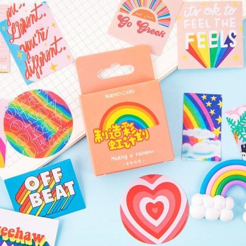 46Pcs/box Life Adventure Series Kawaii Planner Journal Diary Diy Decoration Label Sticker Japanese Stationery