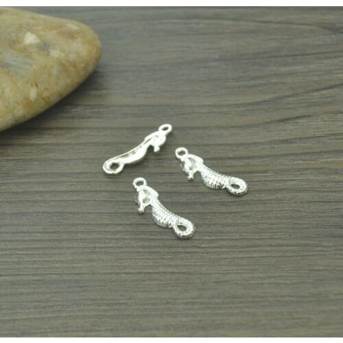 60 pcs Fashion silver plated charms metal hippocampus pendant diy jewelry necklace D729