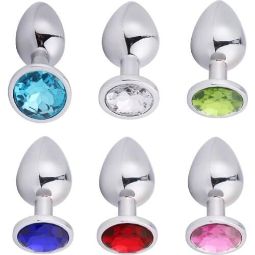 Anal Plug Sex Toys Stainless Smooth Steel Butt Tail Crystal Jewelry Trainer For Women/Man Dildo Adults Penis Massage Vagina Gift