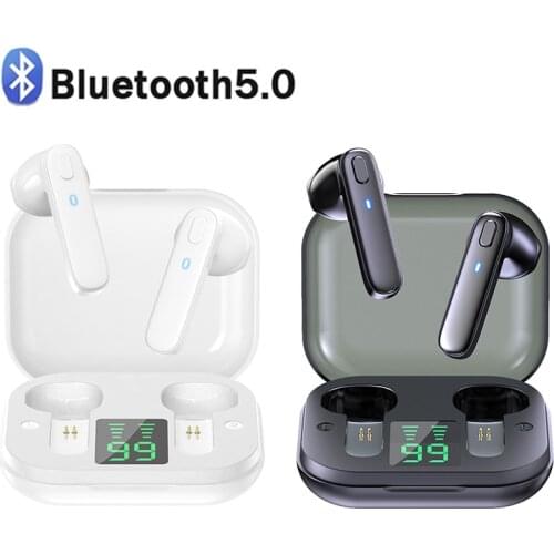 New R20 Bluetooth 5.0 Earphones 300mAh Charging Box Wireless Headphone Stereo Sports Waterproof Earbuds Headsets With Microphone