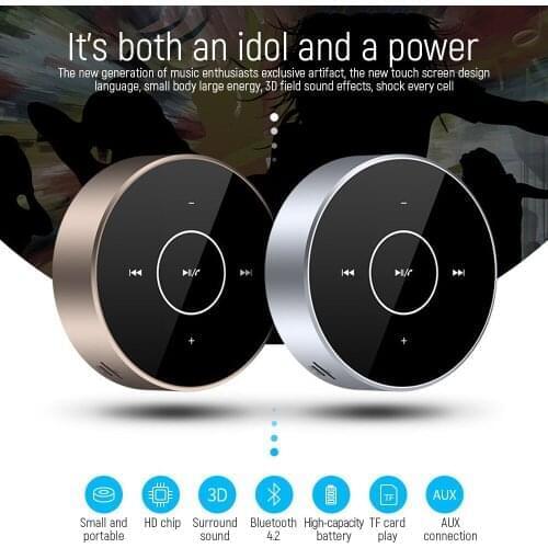 Touch Screen Bluetooth Speaker True Wireless 3D Stereo Subwoofer Support HD Call TF Card AUX For Music paly FS