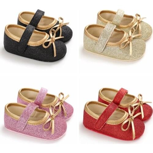 Baby Shoes With Bow Soft Sole for Outdoor Baby Girl Infant Leather Sneakers Baby Girl Shoes