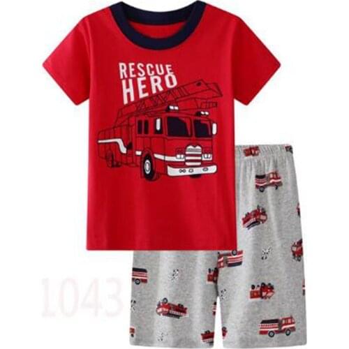 Childrens Sleepwear Pyjamas Pijamas Sets Short Sleeve T-Shirts+Shorts Underwear Sutis Kids Clothes Baby Girls Cotton Pajamas PJS