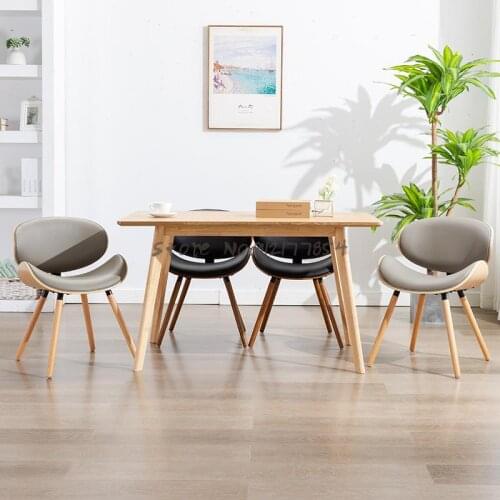Jian Yi European minimalist dining chair household solid wood light luxury dining table stool chair modern minimalist makeup cha