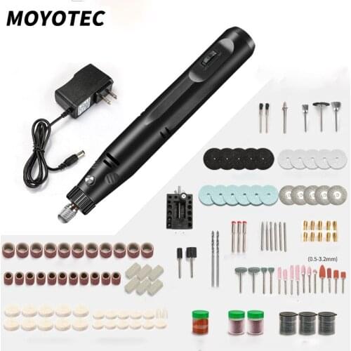 MOYOTEC Engraving Pen Mini Drill Rotary tool With Grinding Accessories Set Multifunction Mini Engraving Pen For Dremel tools