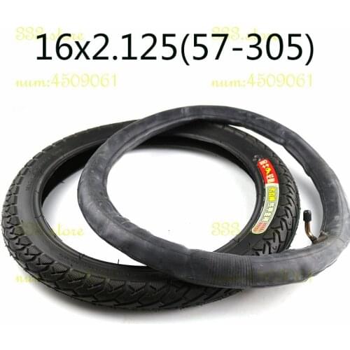 Electric bicycle tires 16x2.125 inch Electric Bicycle tire bike tyre Inner Tube size 16*2.125 with a Bent Angle