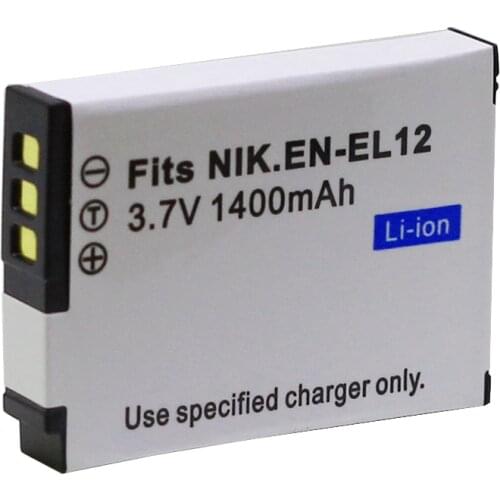 1400mAh EN-EL12 ENEL12 EN EL12 For Nikon COOLPIX S630 S610 S640 S1000 S1200pj S31 S6000 S6100 S6150 AW120s P340 S9600 Camera