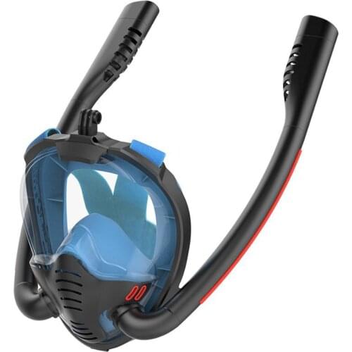 Adult Diving Mask Scuba Double Snorkel Full Face Anti-Fog K3 Snorkeling Mask Kid Swimming Underwater Respirator Diving Equipment