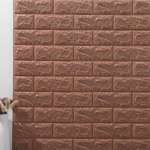 3D Brick PE Foam Wall Stickers Panels Room Decal Stone Decoration Embossed Living Room Kids Safty Bedroom Home Decor