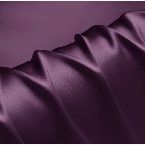 Natural Mulberry Stretch Satin (90% Silk+10% Spandex)16 19m/m Thick 42.5" ( 108cm) 55" (140cm) Width Purple Tailor Silk Fabric