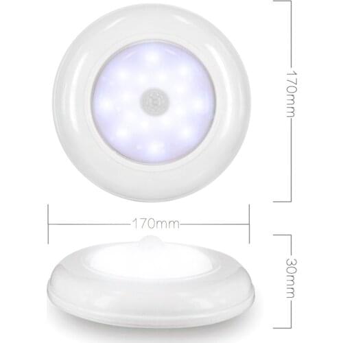 Motion Sensor Ceiling Light Battery Operated Sensing Activated LED Lamp Entrance Closet Stairs Hallway Garage Bathroom